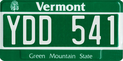 VT license plate YDD541