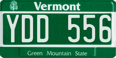 VT license plate YDD556
