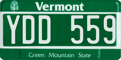 VT license plate YDD559