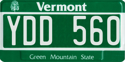 VT license plate YDD560