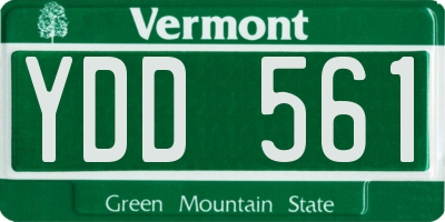 VT license plate YDD561