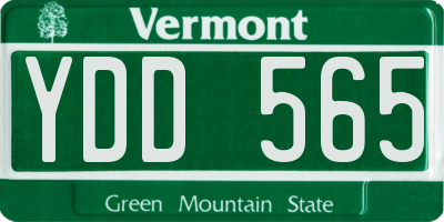 VT license plate YDD565