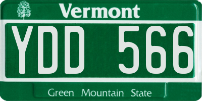 VT license plate YDD566