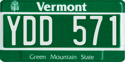 VT license plate YDD571