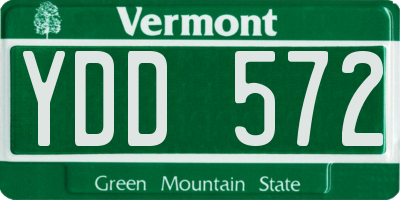 VT license plate YDD572
