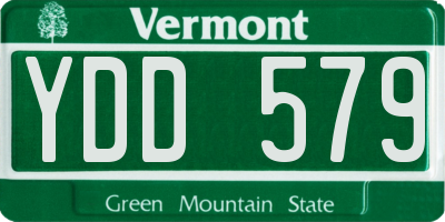 VT license plate YDD579