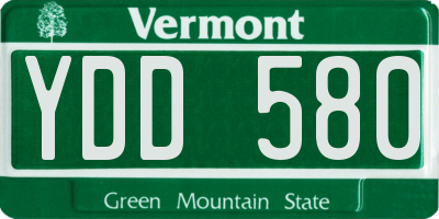 VT license plate YDD580