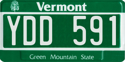 VT license plate YDD591