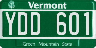 VT license plate YDD601