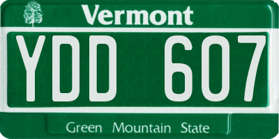 VT license plate YDD607