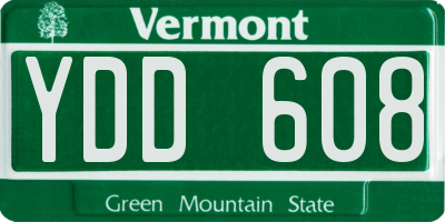 VT license plate YDD608