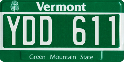 VT license plate YDD611