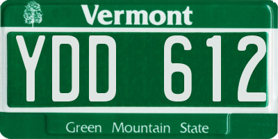 VT license plate YDD612