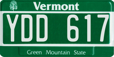 VT license plate YDD617