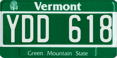 VT license plate YDD618