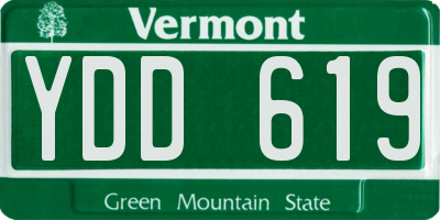 VT license plate YDD619