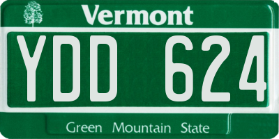 VT license plate YDD624