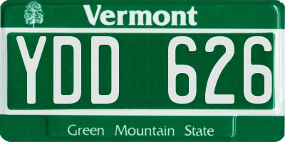 VT license plate YDD626