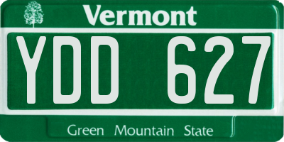 VT license plate YDD627