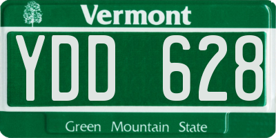 VT license plate YDD628