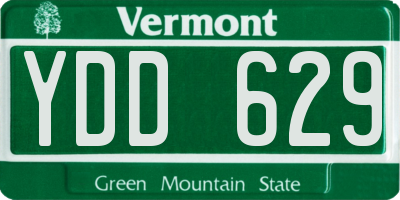 VT license plate YDD629