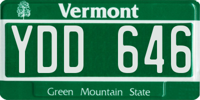 VT license plate YDD646
