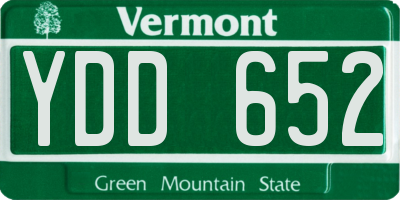 VT license plate YDD652