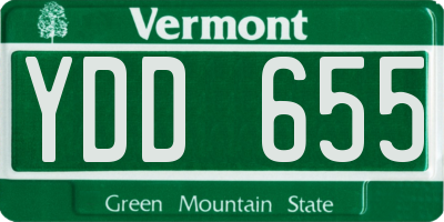 VT license plate YDD655