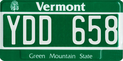 VT license plate YDD658
