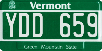 VT license plate YDD659