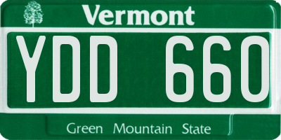 VT license plate YDD660