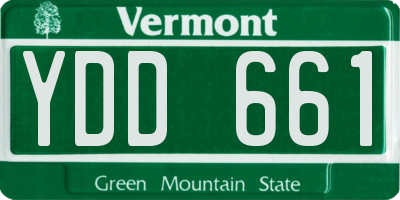 VT license plate YDD661