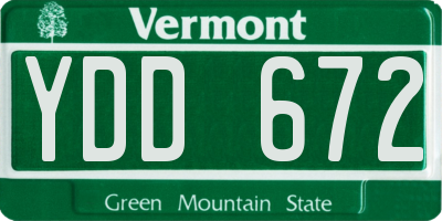 VT license plate YDD672