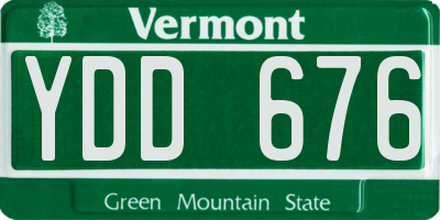 VT license plate YDD676