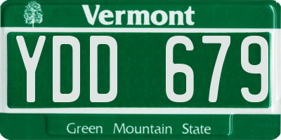 VT license plate YDD679