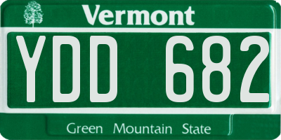VT license plate YDD682