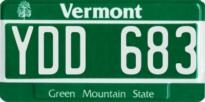 VT license plate YDD683