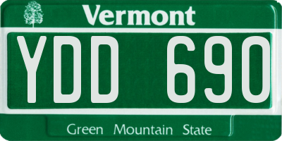 VT license plate YDD690