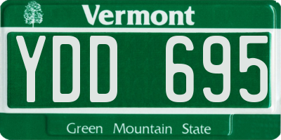 VT license plate YDD695