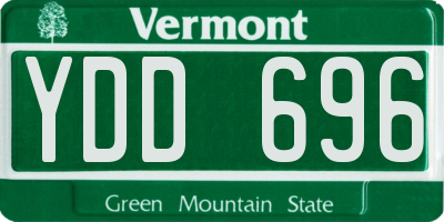 VT license plate YDD696
