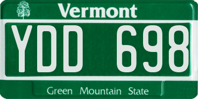 VT license plate YDD698