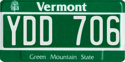 VT license plate YDD706