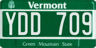 VT license plate YDD709