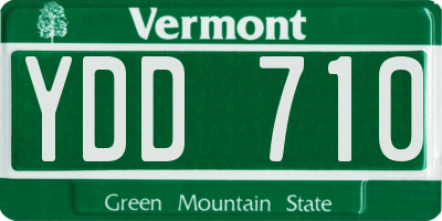 VT license plate YDD710