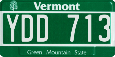 VT license plate YDD713