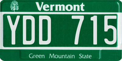 VT license plate YDD715