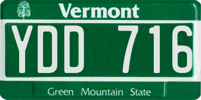 VT license plate YDD716