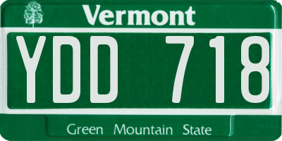 VT license plate YDD718