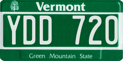 VT license plate YDD720