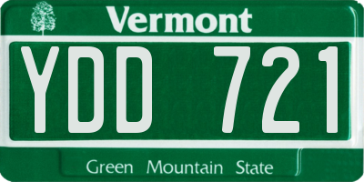 VT license plate YDD721